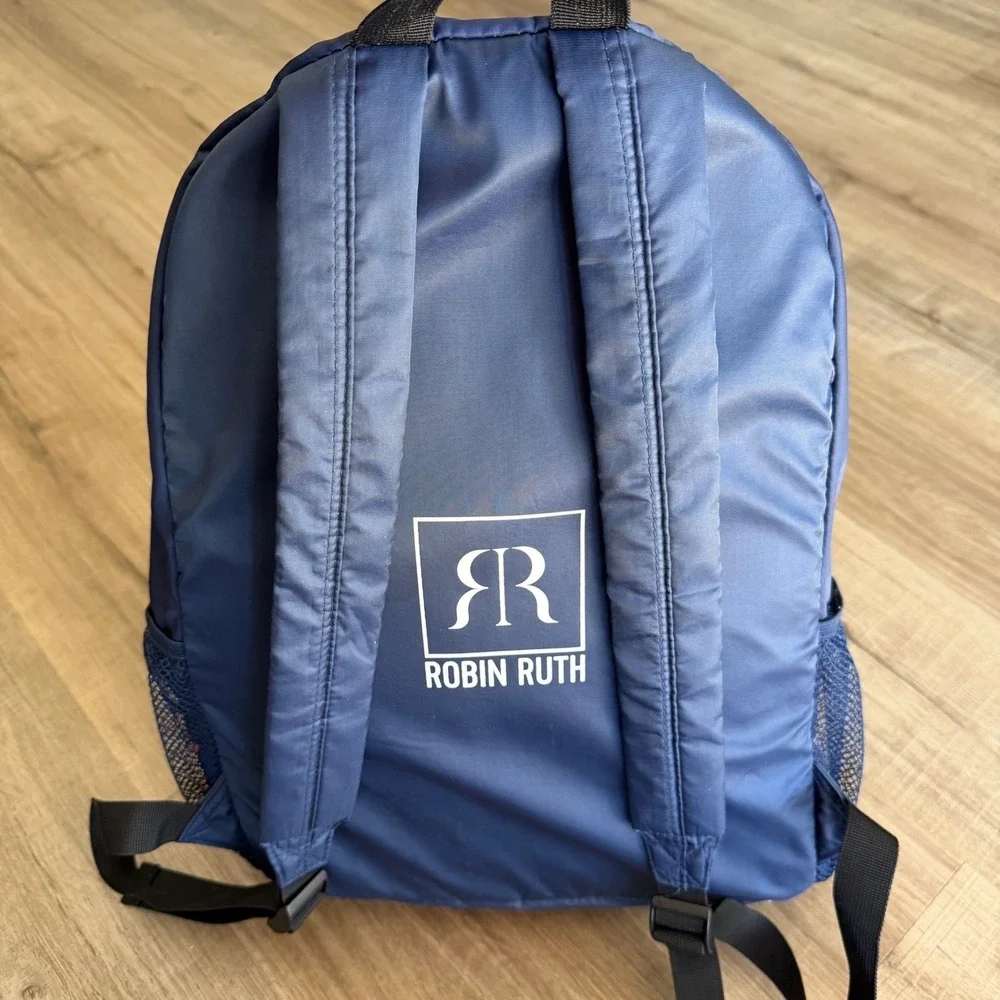 Robin Ruth California Republic Navy Blue Nylon Backpack Laptop Sleeve Souvenir